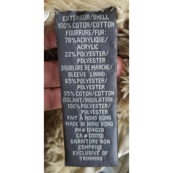 Jacob Connexion Tan Jacket Fur Trim Pockets Size M - Picture 8 of 8